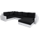 Couch set Grado White/Black Canapé 344cm