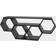 Decorotika Honey Hexagonal Black TV Bench 140x55.6cm