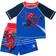 Marvel Boy's Avengers Hulk Spider-Man Rash Guard & Swim Trunks Outfit Set - Blue