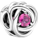 Pandora October Birthstone Eternity Circle Charm - Silver/Pink