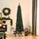 Homcom Slim Artificial Green/White Christmas Tree 195cm