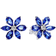 Pandora Sparkling Herbarium Cluster Stud Earrings - Silver/Blue