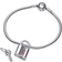 Pandora Padlock & Key Dangle Charm - Silver/Red