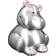 Nordahl Andersen Hippopotamus Pewter Plated Money Bank