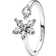 Pandora Sparkling Herbarium Cluster Open Ring - Silver/Transparent