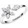 Pandora Sparkling Herbarium Cluster Open Ring - Silver/Transparent