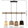 Lindby Hinai Black/Grey/White Pendellampa 116cm