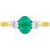 Whamond Three Stone Ring - Gold/Diamonds/Emerald