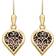 C. W. Sellors Flore Filigree Heart Drop Earrings - Gold/Purple