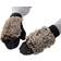 Women's Knitted Warm Cartoon Hedgehog Winter Cotton Thick Gloves - Black