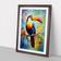 17 Stories Toucan Impressionism Walnut Framed Art 25x34cm