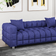 Bed Bath & Beyond Upholstered Blue Sofa 81.9" 3 Seater