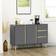 Homcom Modern Dark Grey Sideboard 120x80cm