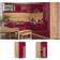 VICCO R-Line Oak / Bordeaux-Red Armario de Pared 31x60cm