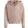 adidas Kid's Future Icons 3-Stripes Full Zip Hoodie - Wonder Taupe/White (H44669)