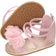 Shein Baby Girls Flower Decor Criss Cross Open Toe Ankle Strap Flat Sandals For Summer