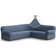 Mille Righe Collection Loose Sofa Cover Blue (399.5x96.5cm)