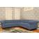 Mille Righe Collection Loose Sofa Cover Blue (399.5x96.5cm)