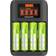 100%PeakPower 4 Bay AA/AAA Fast Battery Charger + 2600mAh AA Rechargeable Batteries 4-pack