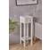 Living and Home Slim Accent White Small Table 25x25cm