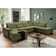 Livetastic Milian Green Sofa 375cm 6-Sitzer