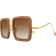 Beaming Sky Square Sunglasses Gold