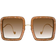 Beaming Sky Square Sunglasses Gold