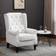 Homcom Retro Accent Cream White Armchair 102cm