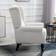 Homcom Retro Cream White Armchair 102cm
