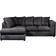 Zipcode Design Moana Black Sofa 213cm 2pcs 3 Seater