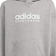 adidas Junior Fleece Hoodie - Medium Gray Heather/White