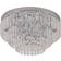 Homcom Modern 3-Tier Transparent Ceiling Flush Light ∅ 40cm