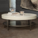 Global Views Ellipse Ivory/Gray Coffee Table 28x46"