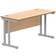 Office Upright Cantilever Beech/Silver Writing Desk 60x140cm