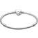 Pandora Domed Heart Clasp Snake Chain Bracelet - Silver/Gold