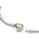 Pandora Domed Heart Clasp Snake Chain Bracelet - Silver/Gold