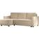 Time4Sleep Cagliari Corner Ottoman Linear Natural Sofa 199cm 3 Seater