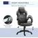 Vinsetto Executive Racing Swivel Gaming Office Chair PU Leather Computer Desk - Grey