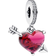 Pandora Heart & Arrow Murano Dangle Charm - Silver/Pink/Transparent