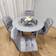 Kosy Koala roundglass4greyrocco Grey Dining Set 90cm 5pcs