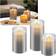 Wentronic Moving Flame Grey LED Candle 5.9" 3