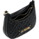 Love Moschino Logo Lettering Quilted Hobo Bag - Black