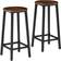 tectake Corby Industrial Light Rustic Bar Stool 66cm 2pcs