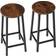 tectake Corby Industrial Light Rustic Bar Stool 66cm 2pcs