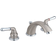 Kingston Brass GKB967 Water Saving Magellan Widespread Lavatory Faucet Cromo Lucido, Nichel Spazzolato