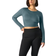 ICANIWILL Define Seamless LS Crop Top - Jungle Green