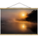 Klebefieber Sunrise At The Lake with Deer in The Fog Poster 35x23.5cm