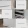 Homcom Bedroom High Gloss White Comò 55x80cm
