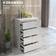Homcom Bedroom High Gloss White Commode 55x80cm