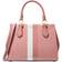 Michael Kors Marilyn Medium Logo Stripe Satchel - Sunset Rose Multi